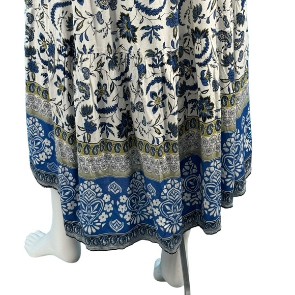 Beach Lunch Lounge Women's Functional Tie Shoulder Tier Dress Size Large - Picture 8 of 12